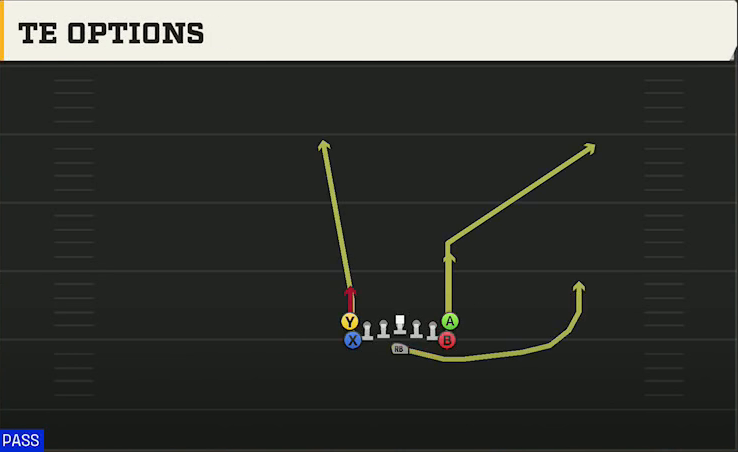 Army Offense Flexbone Tight TE Options play diagram