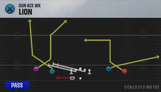 Air Raid (Alternate Offense) Gun Ace Wk Lion play diagram