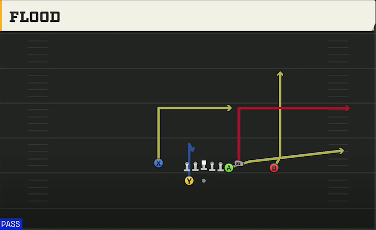 Toledo Offense Gun Box Y Off Flood play diagram