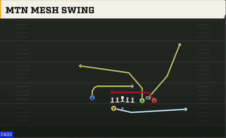 Memphis Offense Gun Bunch Spread Nasty Mtn Mesh Swing play diagram