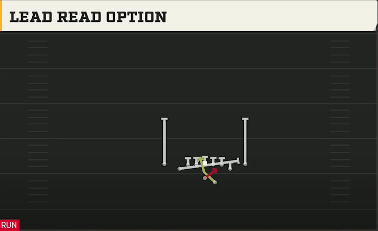 Rice Offense Gun Wingback Close Lead Read Option play diagram