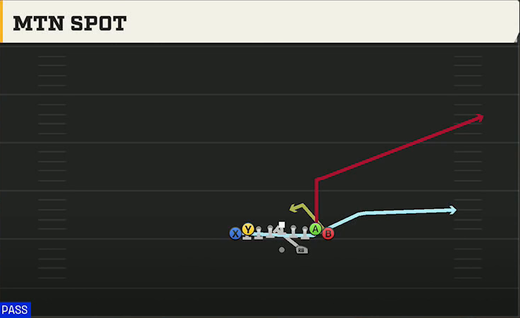 Army Offense Gun Flexbone Heavy Mtn Spot play diagram