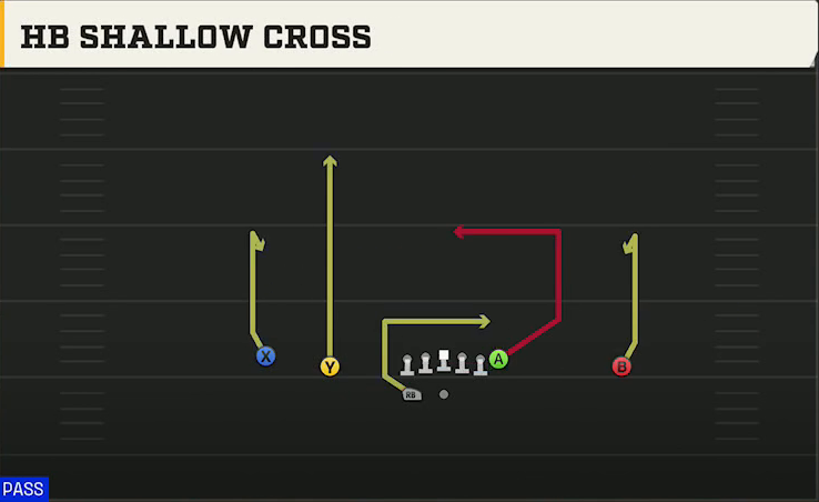 Florida Offense Gun Doubles HB Wk HB Shallow Cross play diagram