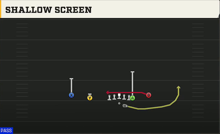 Miami (OH) Offense Gun Doubles Off Close Shallow Screen play diagram