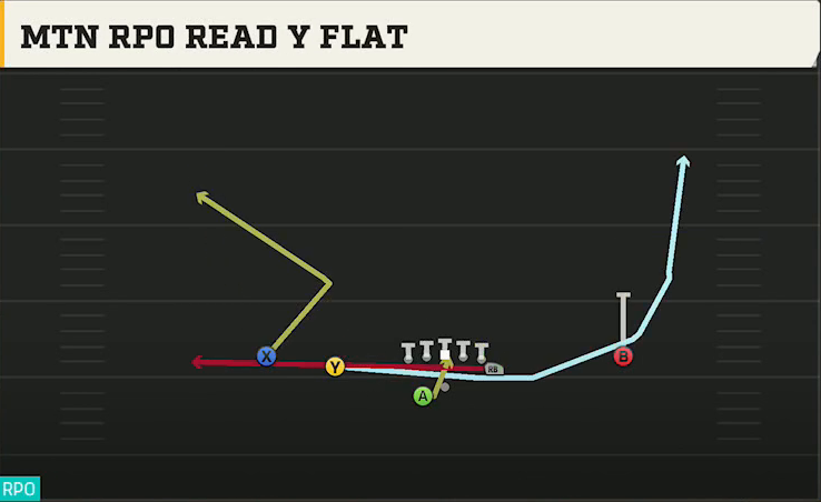 Rice Offense Gun Wingback Doubles Off Wk Mtn RPO Read Y Flat play diagram