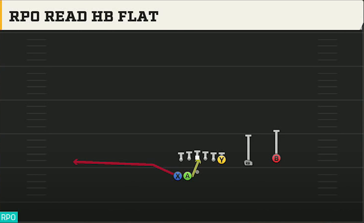 Colorado Offense Gun Go Go Offset Over Wk RPO Read HB Flat play diagram