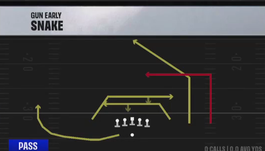 Air Raid (Alternate Offense) Gun Early Snake play diagram