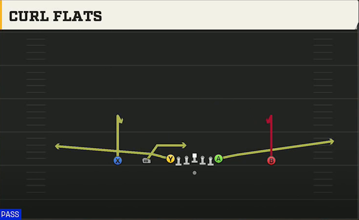 Georgia Tech Offense Gun Empty Ace Curl Flats play diagram
