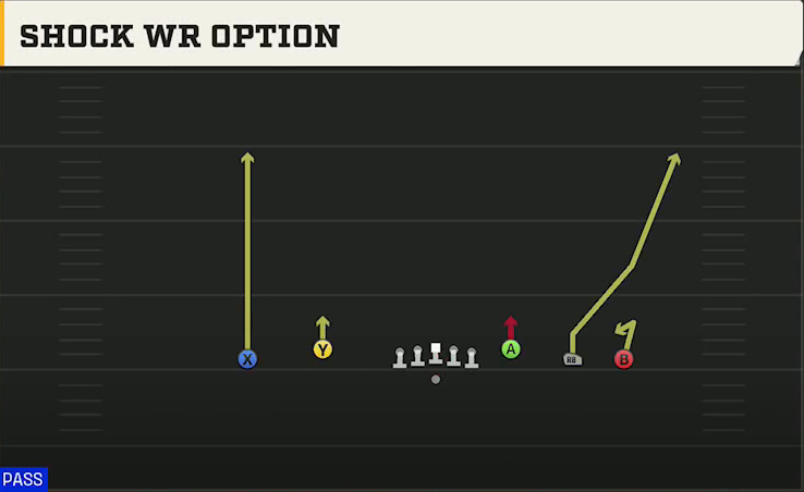 Georgia State Offense Gun Empty Base Flex Shock WR Option play diagram