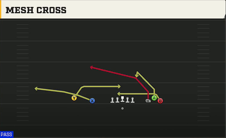 South Carolina Offense Gun Empty Bunch Open Mesh Cross play diagram
