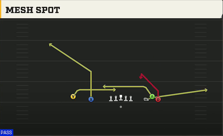 South Carolina Offense Gun Empty Bunch Open Mesh Spot play diagram