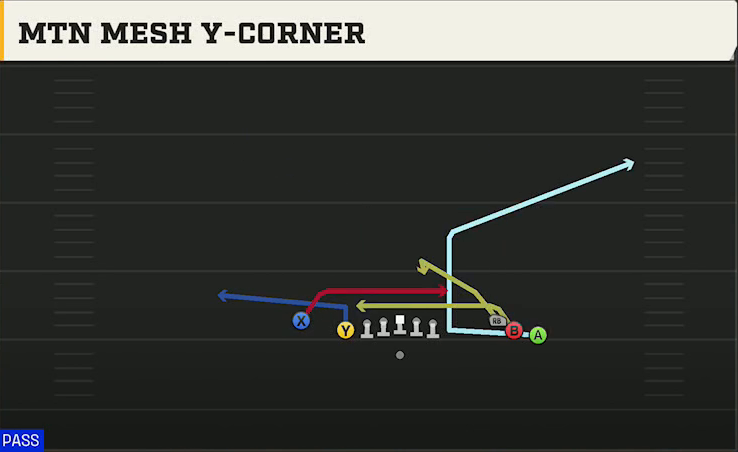 Oregon State Offense Gun Empty Chips Tight Mtn Mesh Y-corner play diagram