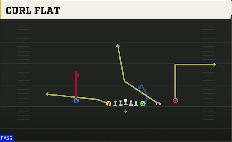 Utah Offense Gun Empty Chips 2TE Curl Flat play diagram