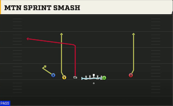 Florida Offense Gun Empty Trips Y Off Mtn Sprint Smash play diagram