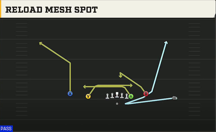 New Mexico State Offense Gun Normal Y Off Close Reload Mesh Spot play diagram