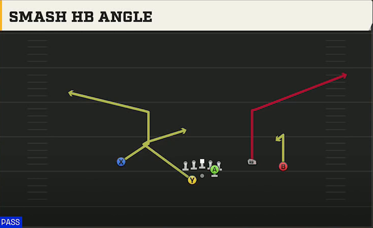 Clemson Offense Gun Open Flex Wk Smash HB Angle play diagram