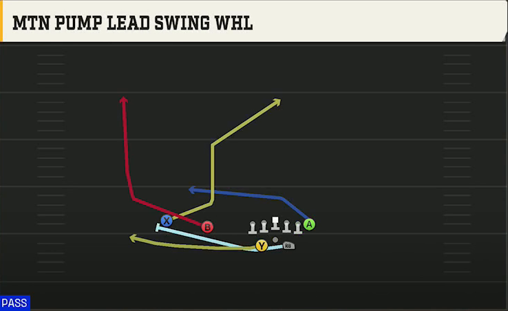 Texas Offense Gun Split Twins Offset Mtn Pump Lead Swing Whl play diagram