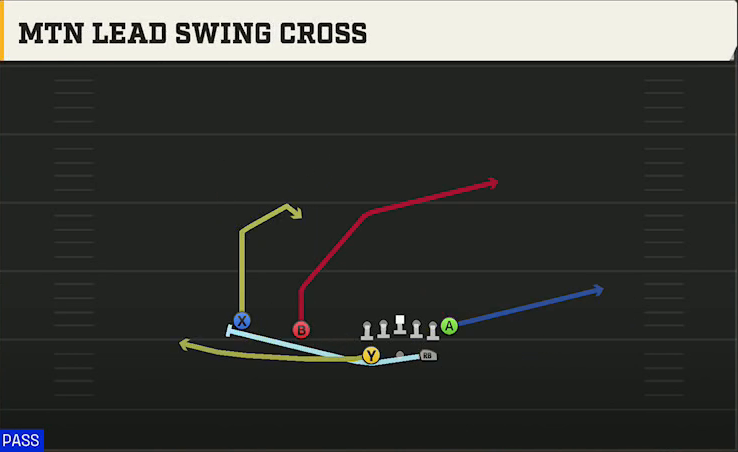 Georgia Tech Offense Gun Split Twins Mtn Lead Swing Cross play diagram