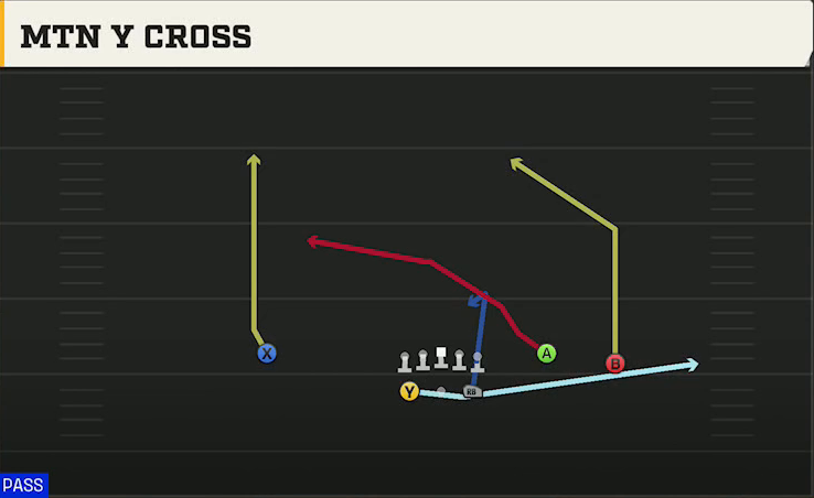 Georgia State Offense Gun Split Y-Flex Mtn Y Cross play diagram