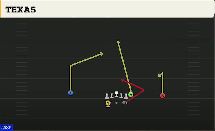 Navy Offense Gun Split Texas play diagram