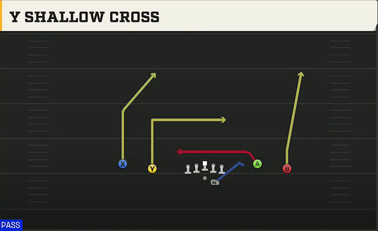 Liberty Offense Gun Spread Flex Y Shallow Cross play diagram