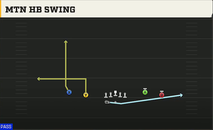 Southern Miss Offense Gun Spread Y-Flex Wk Mtn HB Swing play diagram