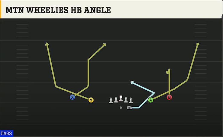 Pittsburgh Offense Gun Spread Y-Slot Shuffle Wheelies Angle play diagram