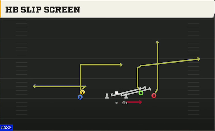 New Mexico Offense Gun Stack Y-Flex HB Slip Screen play diagram