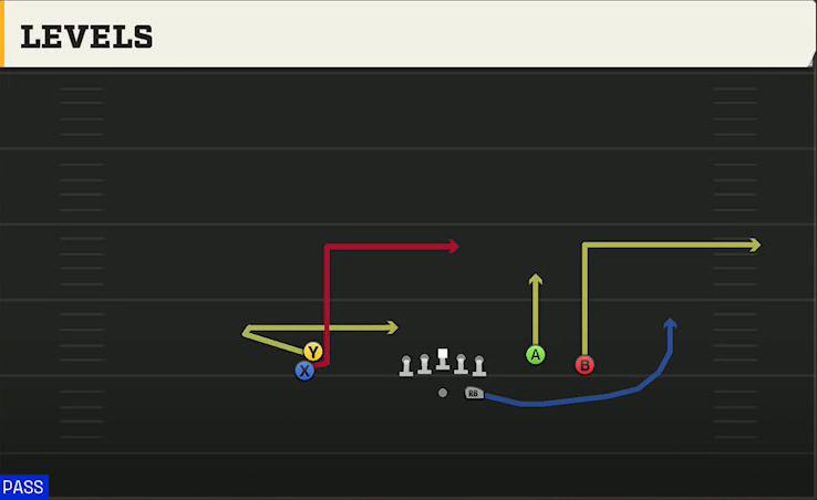New Mexico Offense Gun Stack Y-Flex Levels play diagram
