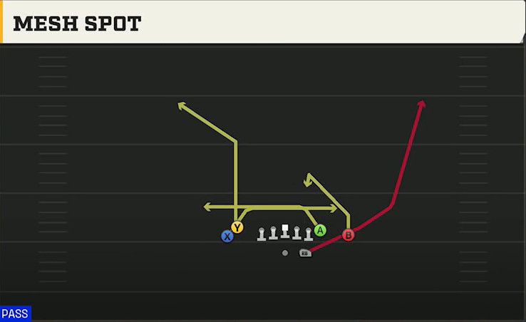 Fresno State Offense Gun Tight Doubles Mesh Spot play diagram