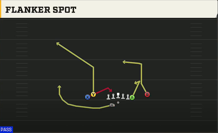 Minnesota Offense Gun Tight Off Wk 2TE Flanker Spot play diagram