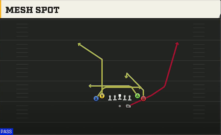 Wake Forest Offense Gun Tight Mesh Spot play diagram