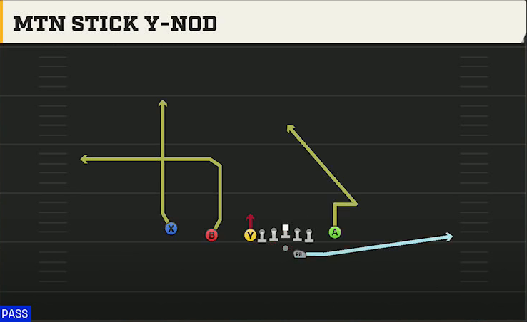Louisiana Offense Gun U Off Trips Flex Mtn Stick Y-nod play diagram