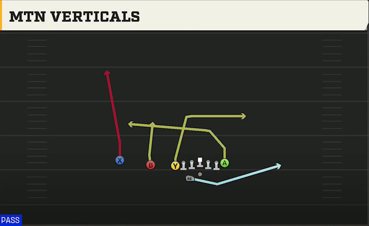 Akron Offense Gun U Off Trips Wk Mtn Verticals play diagram