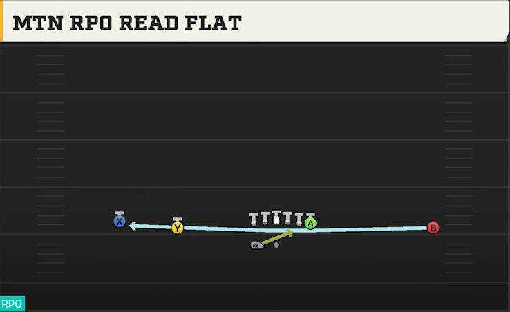 Memphis Offense Gun Wide Doubles HB Wk Mtn RPO Read Flat play diagram