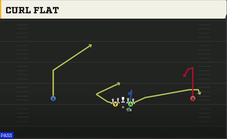 Tennessee Offense Gun Wide Full House Curl Flat play diagram