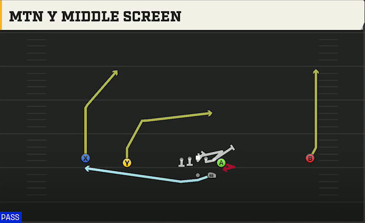 Mississippi State Offense Gun Wide Normal Y Off Mtn Y Middle Screen play diagram