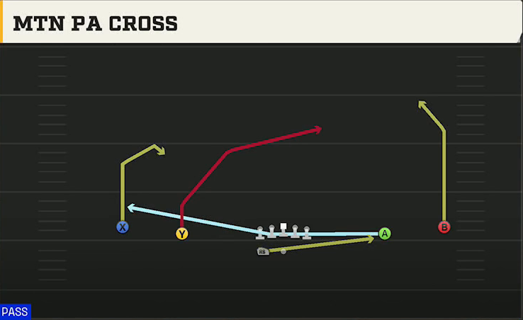 Auburn Offense Gun Wide Spread Y-Slot Wk Mtn PA Cross play diagram