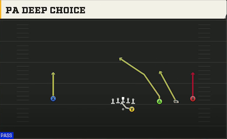 Ole Miss Offense Gun Wide Trips PA Deep Choice play diagram