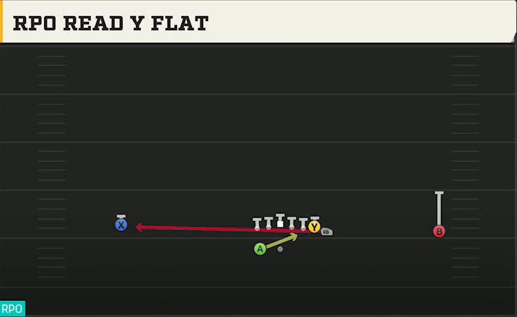 Auburn Offense Gun Wide Wing HB Wk RPO Read Y Flat play diagram