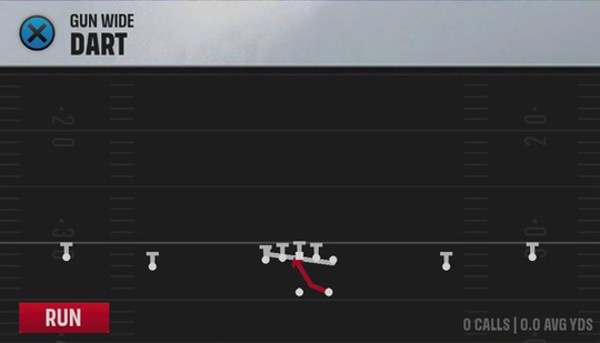 LSU Offense Gun Wide Dart play diagram