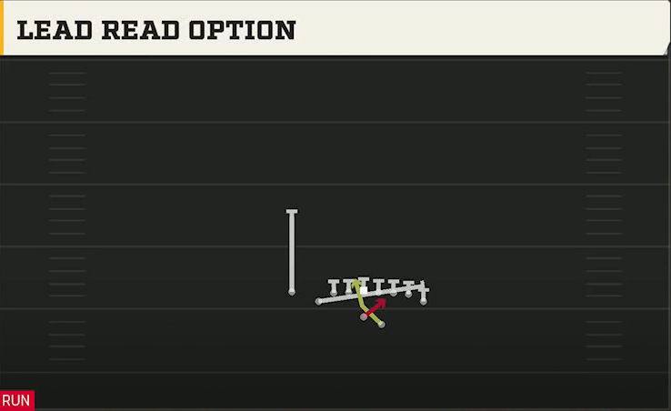 USF Offense Gun Wing Tight Nasty Lead Read Option play diagram