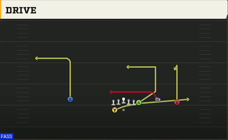 Minnesota Offense Gun Wing Trio Wk Drive play diagram