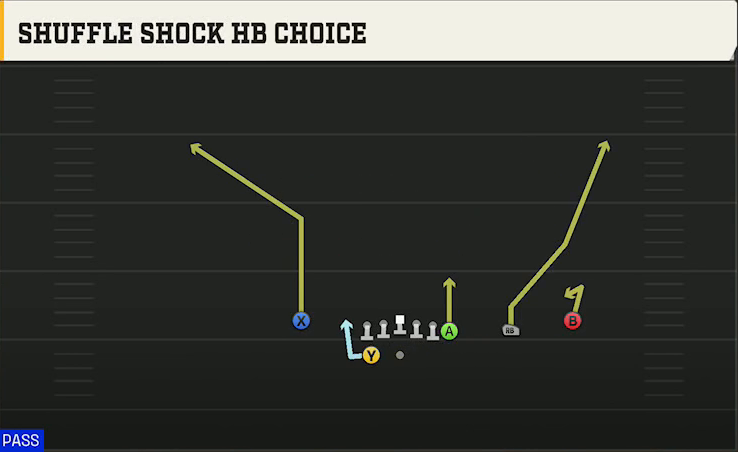 Pittsburgh Offense Gun Wing Trips Wk Nasty Shuffle Shock HB Choice play diagram