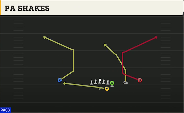 Georgia State Offense Gun Wing Trips PA Shakes play diagram