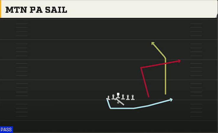 Rice Offense Gun Wingback Over Mtn PA Sail play diagram