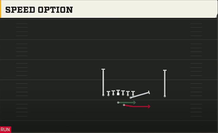 Rice Offense Gun Wing Wk Unbalanced Speed Option play diagram