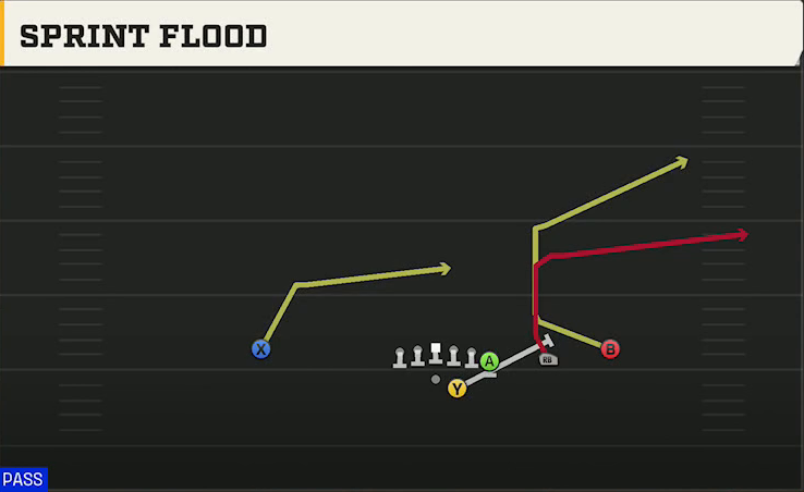 Oregon Offense Gun Y Off Trips Ducks Sprint Flood play diagram
