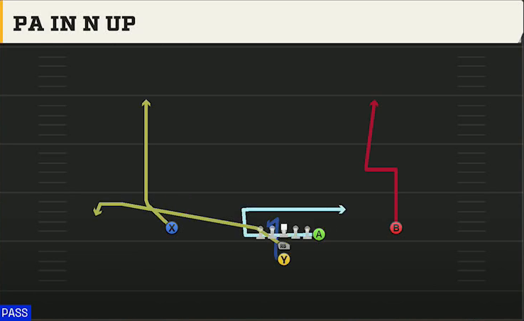 Minnesota Offense I Form Y Off Pain Nup play diagram