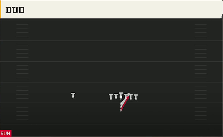 Option (Alternate Offense) Maryland I Normal Duo play diagram
